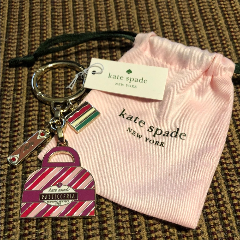 NWT-Kate Spade-Dolci Pastries-Metal Keyfob/Bag Charm-$99